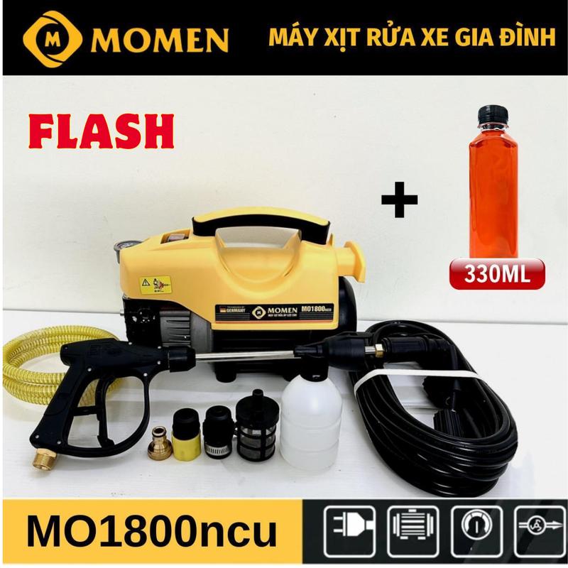 FLASH Máy Xịt Rửa Gia Đình Áp Lực Cao MO1800ncu Rửa Xe tặng kèm chai dung dịch rửa xe 330mm