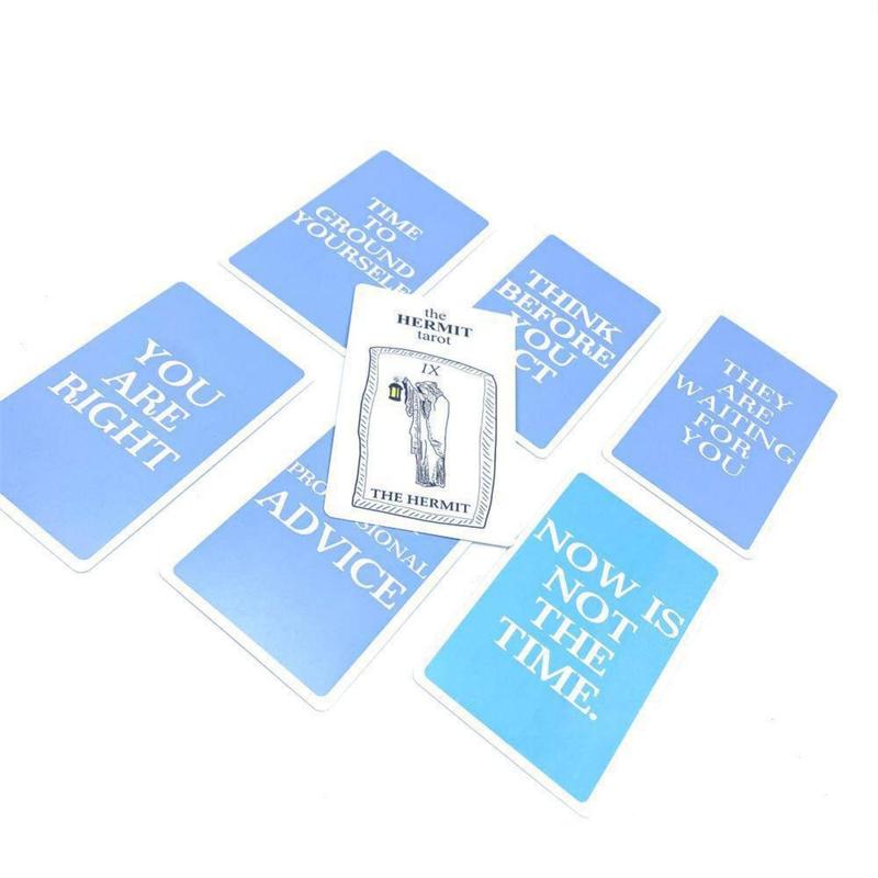 Product Introduction of 100pcs/set the Hermit Tarot Messages Oracle Number Tarot Card, Unisex English Cards Game, Casual Desktop Games for Adults 12