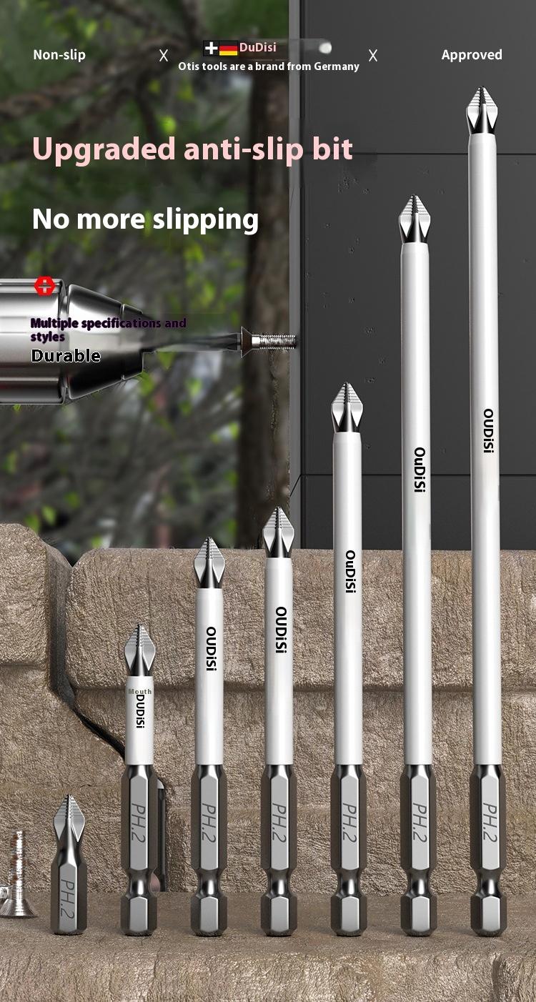 Product Introduction of Tungsten Steel Strong Magnetic Bullet Head Electric Screwdriver Anti-Slip Electric Screwdriver Hex Shank Hand Drill Extended Bit Set 1