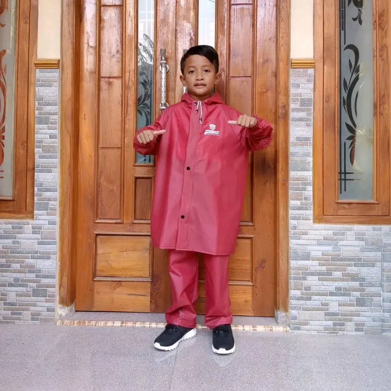 Jas Hujan ANAK Setelan Jaket Celana Anti Rembes Pvc 5