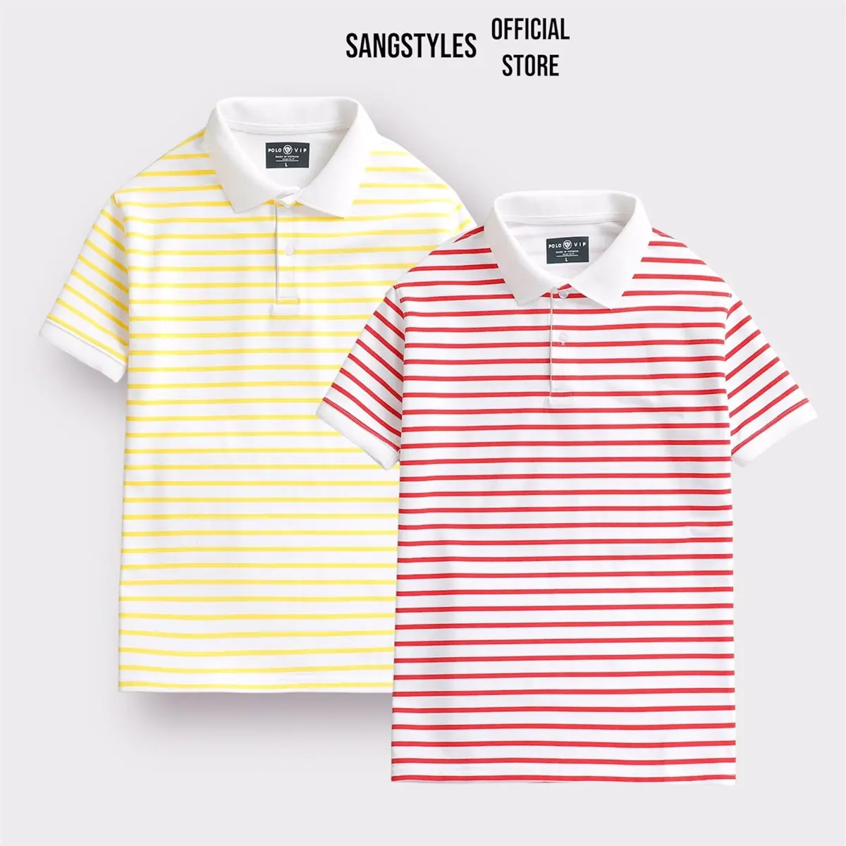 Áo Thun Polo Nam SangStyles Cổ Ngắn Tay Kẻ Sọc Ngang Chất Vải Cotton Dầy Mềm - Shirt, Menswear
