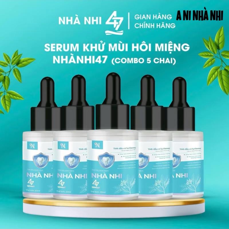 (Quà 1 chai)Combo 5 chai Serum Khử Mùi Hôi Miệng Nhà Nhi 47 20ml - Xịt Thơm Miệng Xịt Miệng Nữ Women