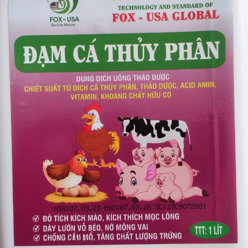 Đạm cá thủy phân (1Lít) được chiếc xuất từ dịch cá, acid amin, vitamin, chất hữu cơ 3