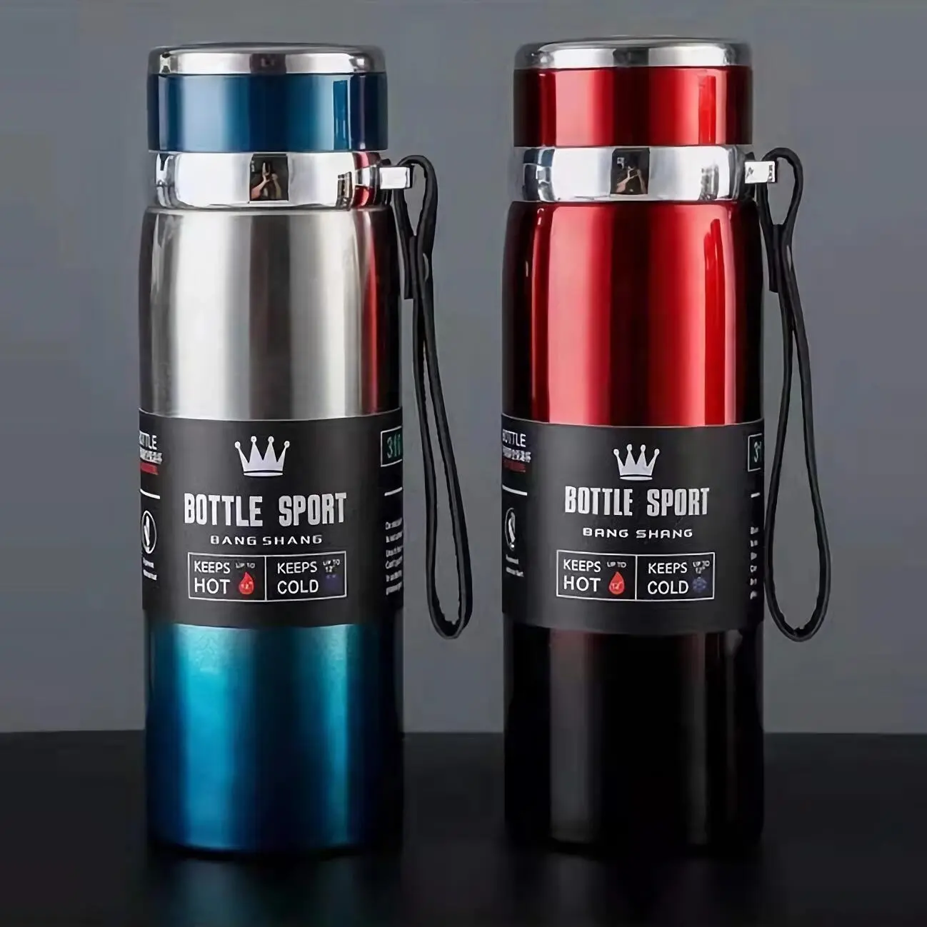1L Thermal Keep Cold and Hot for Water  Coffee Vacuum Flasks Stainless Steel Thermos Bottle Tumbler Mug Water Bottles Large capacity insulated cup, coffee cup, water cup, kettle, tea cup