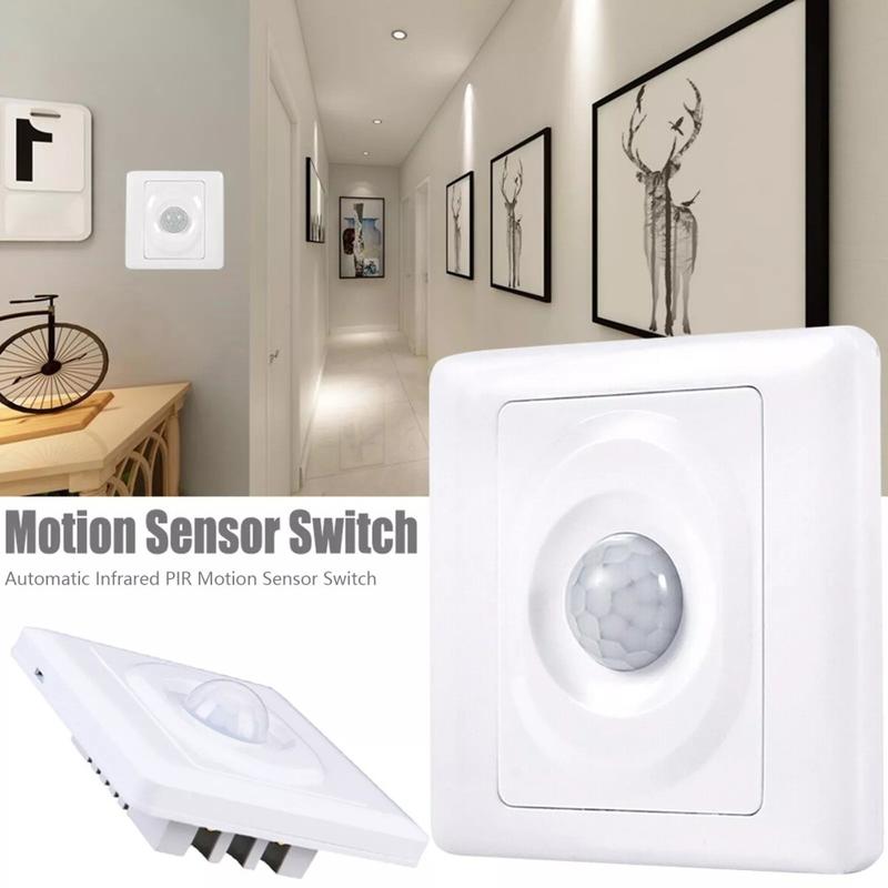 PIR Infrared Motion Sensor Detector Wall Light Switch Automatic ON/OFF ...