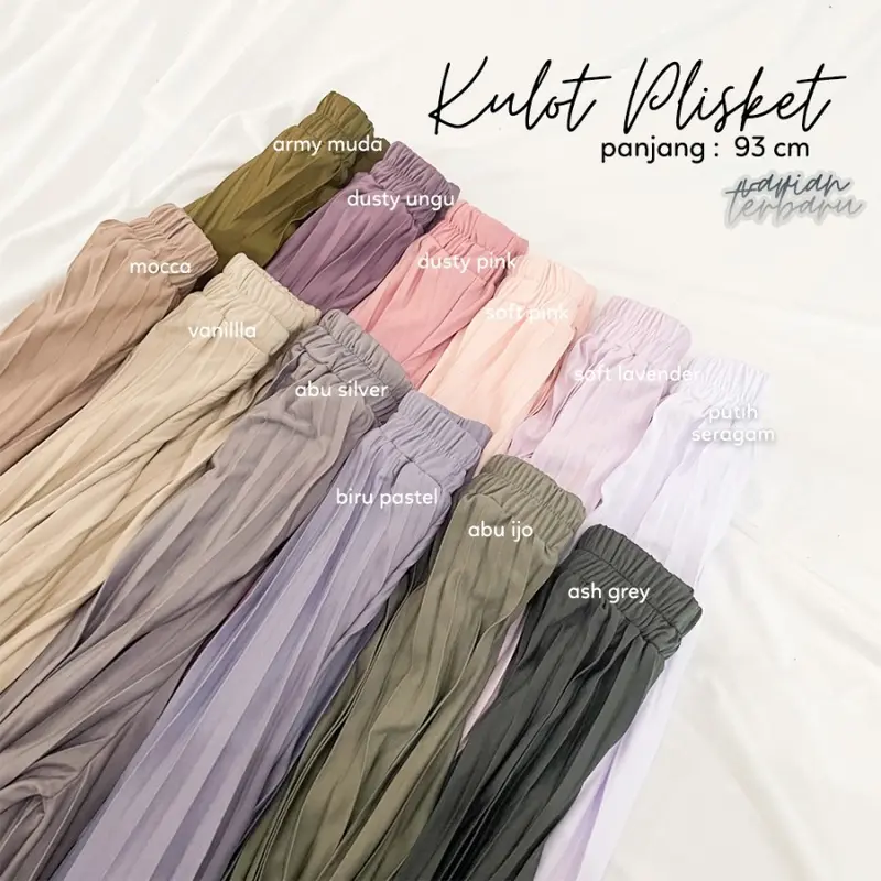 CELANA KULOT PANJANG JUMBO PLISKET/CELANA KERJA MUSLIMA WANITA MURAH GROSIR 4