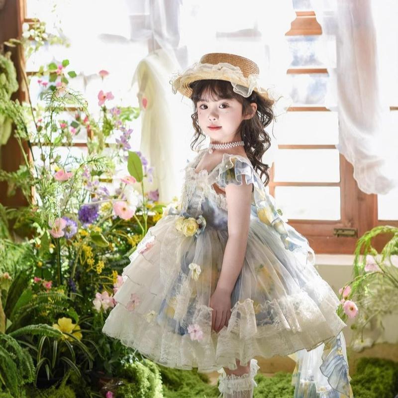 Váy Công Chúa Lolita Mùa Hè Cho Bé Gái, Phong Cách, Váy Phồng Mới, Váy Trẻ Em, Cổ Tích, Năm 2025 5