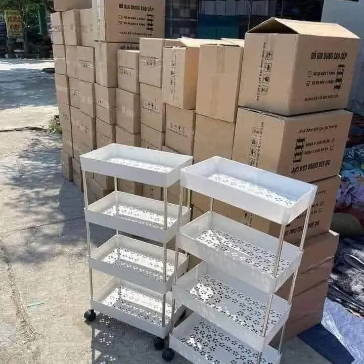KỆ ĐỰNG ĐỒ ĐA NĂNG 4 TẦNG CÓ BÁNH XE️