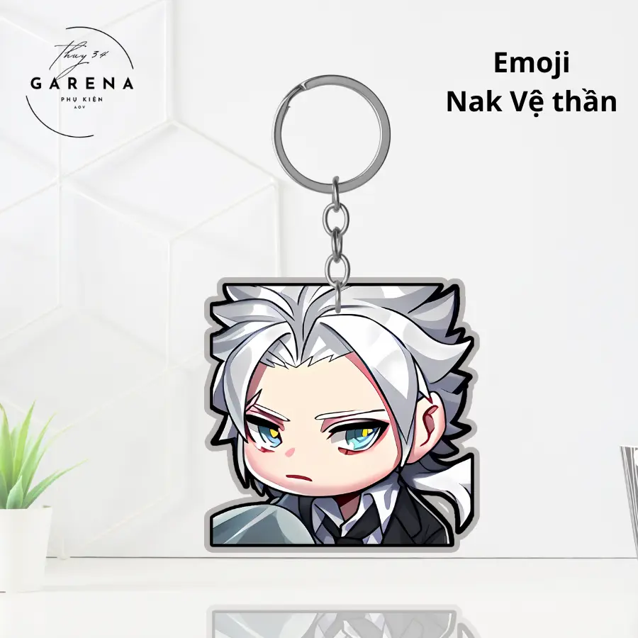 (40 mẫu) (In 2 mặt) Móc khóa treo điện thoại, móc chìa khóa Emoji Tướng Liên Quân dễ thương, các skin đẹp của tướng