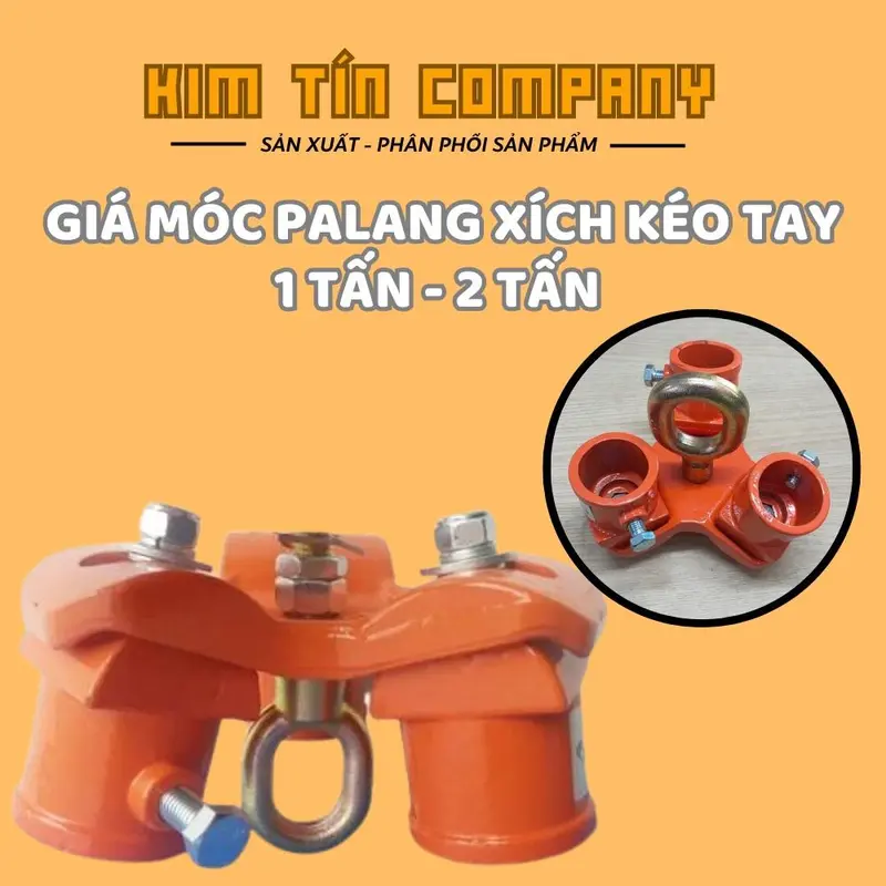 Giá móc pa lăng xích kéo tay 1 tấn, 2 tấn cùm treo pa lăng - tó 3 chân (Không bao gồm 3 thanh sắt ống và palang) 0