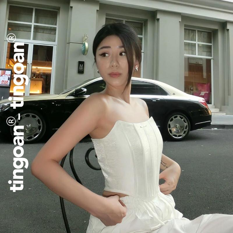 TINGOAN x TIKTOKSHOP - Áo quây cúp ngực có gọng trong CAROLINE TOP 2 MÀU