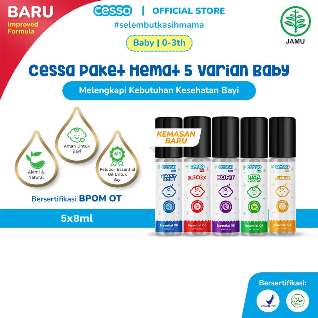 READY BANDUNG (mom baby) cessa happy nose & cough relief essential oil Bayi BABY