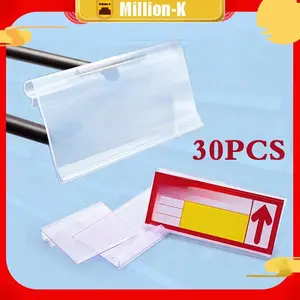 Plastik PVC Label Harga Mika 6x4.2 cm AKRILIK Transparent Price Holder
