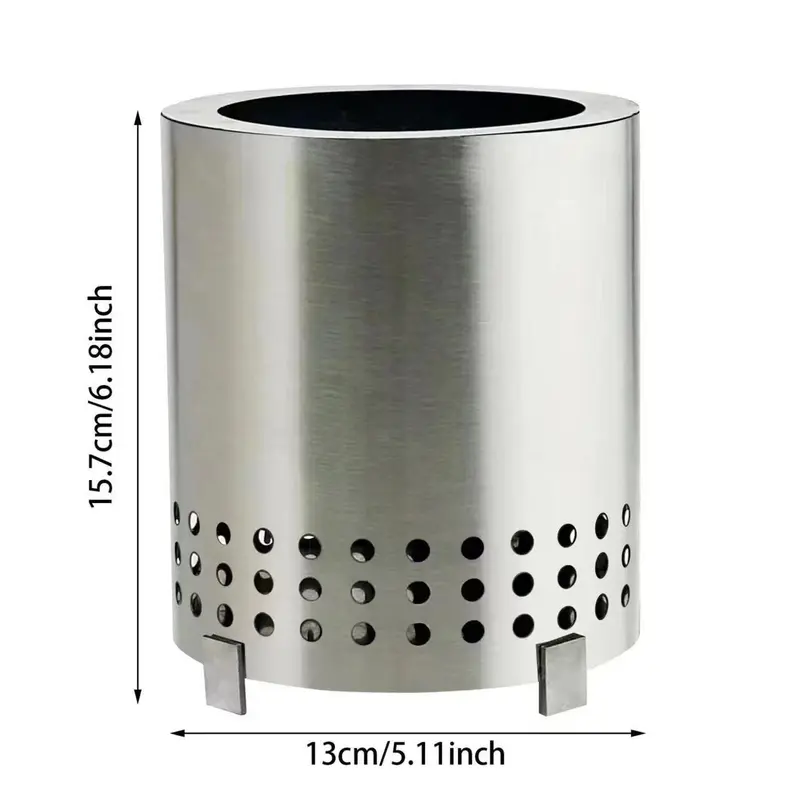 Portable Fire Bowl with Stand, Stainless Steel Decorative Fire Pit for Camping, Outdoor Modern Desktop Fire Bowl for Camping, Party, Picnic, Tabletop Fire Pit 8