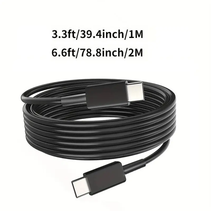 Cáp USB C Sang USB C, Sạc Dây Sạc Nhanh Type C, Tương Thích Với Samsung S23 / S22 / S21 / S20 / N10 / N20, iPhone 15, Cáp Dữ Liệu Điện Thoại Di Động Phụ Kiện 1