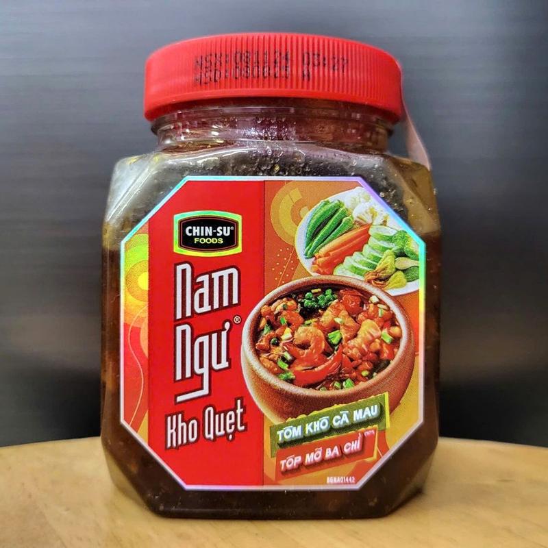  Hủ 200g - NAM NGƯ KHO QUẸT CHINSU  TÔM KHÔ CÀ MAU   TÓP MỠ BA CHỈ  