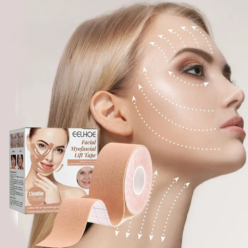 V-shaped Face Lifting Tape, 2 Counts/set Breathable Face Lifting Sticker, Facial Skin Lifting Tool for Women & Men 3