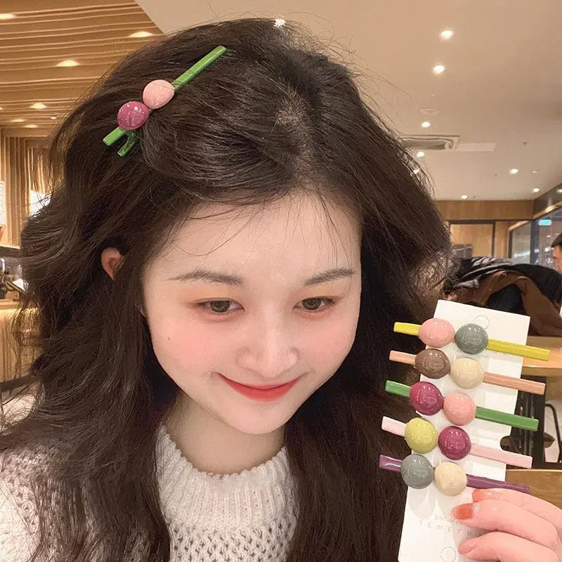 Candy Color Fringe Hairpin, Side Clip Hairpin, Duckbill Clip
