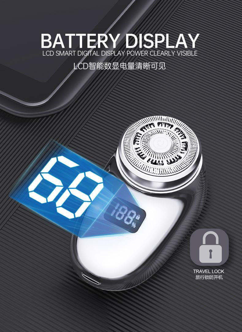 Product Introduction of Shaver Electric Portable Mini Travel Integrated Rechargeable Fully Washable Small Beard Scraper Shaver Comfort 8