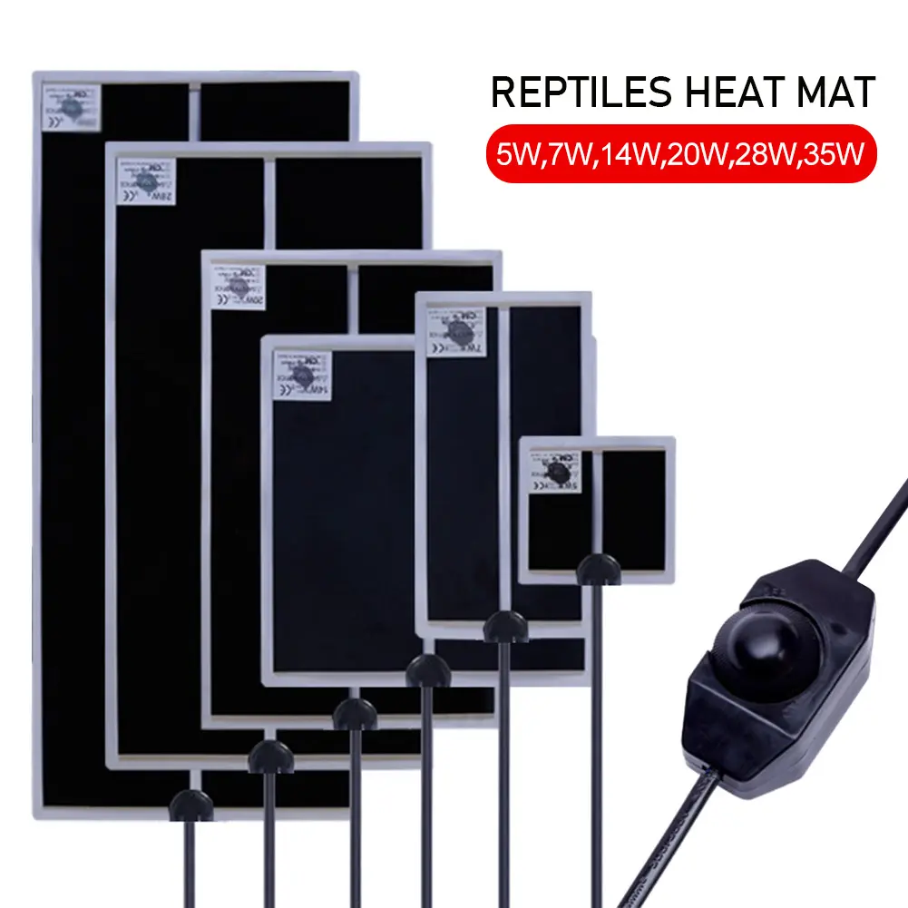 Pet Heating Pad Reptile Electric Blanket Warm Adjustable Temperature Controller Incubator Mat Tools Reptiles Supplies #436927