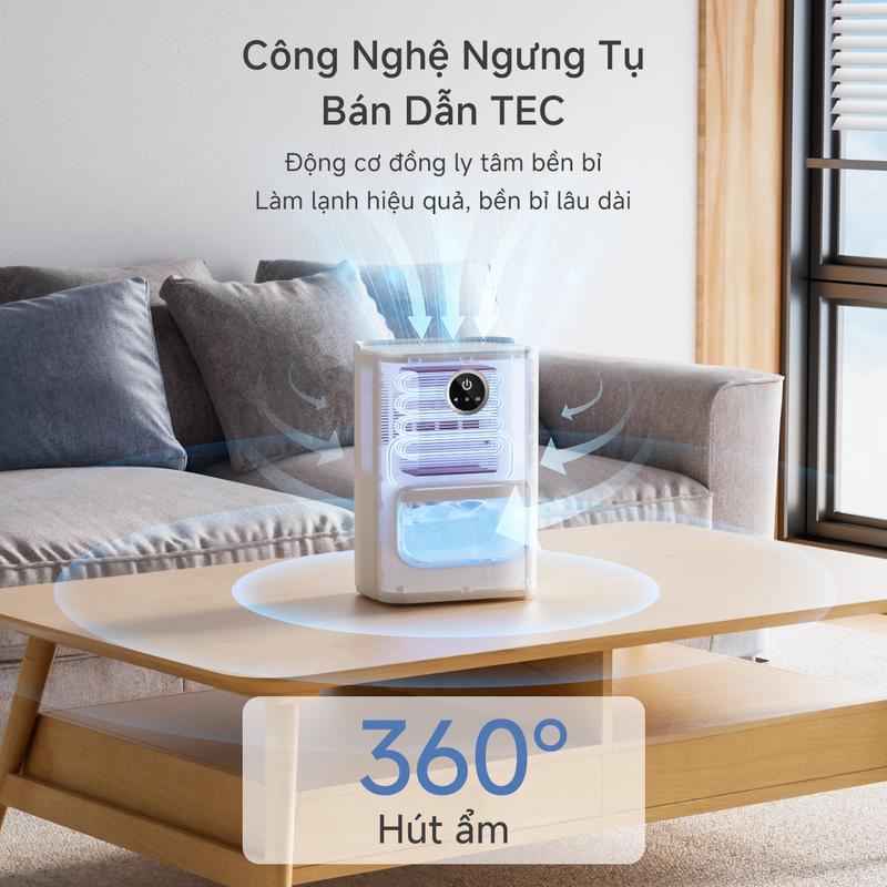 Product Introduction of SimplusVN Máy Hút Ẩm CUSH004 Công Suất Hút 500ml/ngày, Dung Tích Bình Chứa 1L, Phù Hợp Cho Phòng 40-60M2, Công Nghệ Hút Ẩm Bán Dẫn Thông Minh, Màn Hình Cảm Ứng, Tiết Kiệm Năng Lượng, Độ Ồn Thấp,Bảo Hành 1 Năm Chỉ Đổi Không Sửa 13