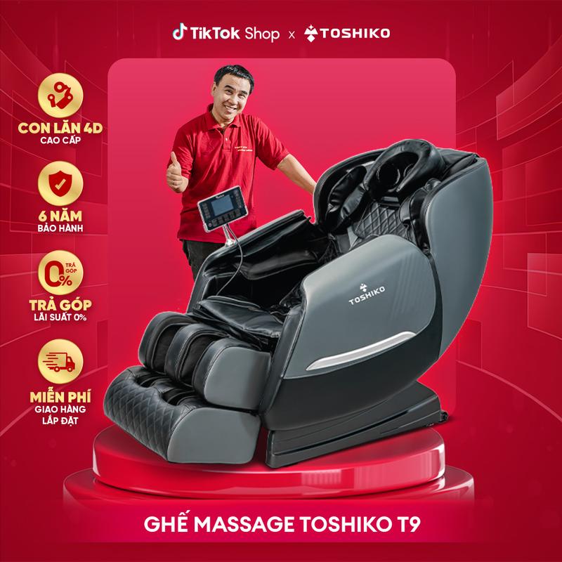 Ghế massage Toshiko T9, công nghệ con lăn 4D cao cấp