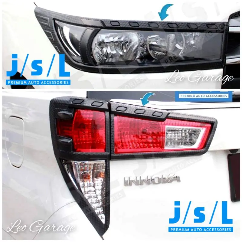 CARBON ALL NEW INNOVA REBORN 2016 2018 2021 2022 PAKET GARNISH DEPAN BELAKANG HEAD TAIL LAMP LIST LIS LAMPU COVER KARBON CARBON 0