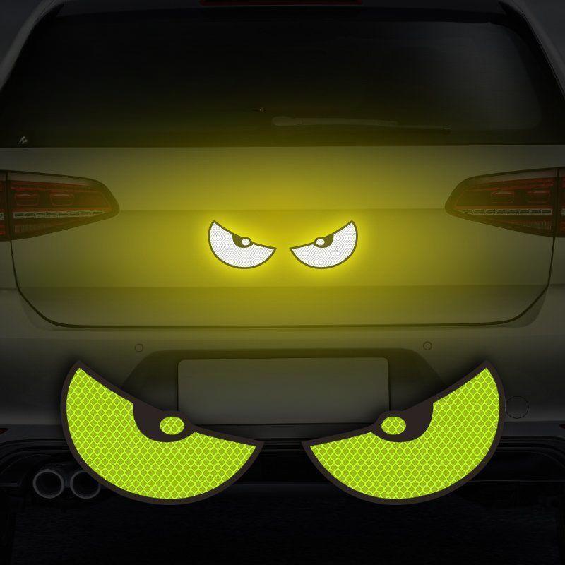 Car Light Sticker Night Car Eye Sticker, Reflective Car Eye Sticker ...