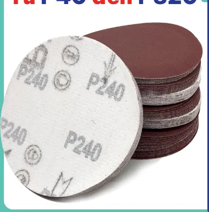 Giấy nhám tròn đế lông D125mm cho máy chà nhám