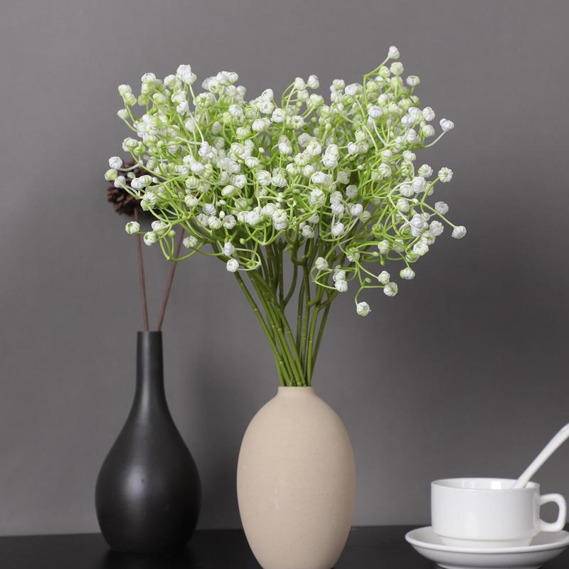 Baby's Breath Artificial Flower without Vase, 10/20pcs Faux Flower Bouquet, Decorative Flowers for Home Party Wedding Anniversary Festival 6