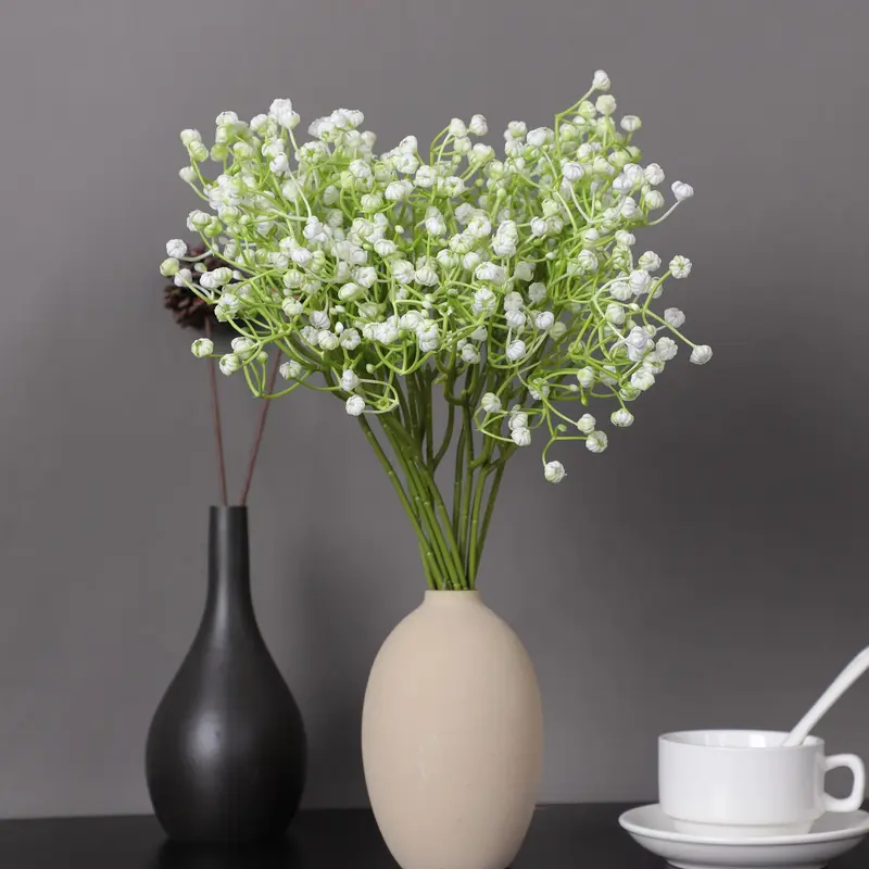 Baby's Breath Artificial Flower without Vase, 10/20pcs Faux Flower Bouquet, Decorative Flowers for Home Party Wedding Anniversary Festival 6