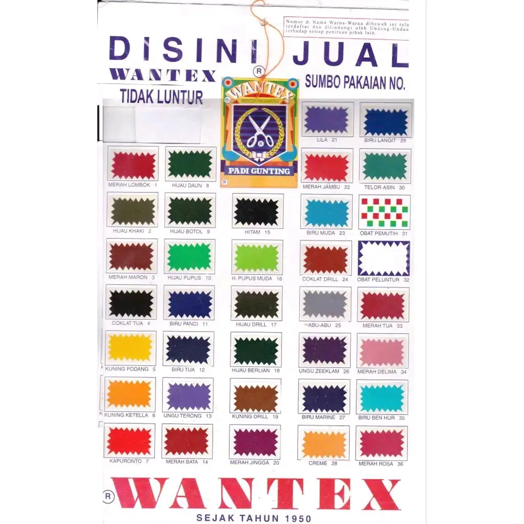 WANTEX WANTED WANTEK PEWARNA PAKAIAN CELANA PADI GUNTING TYE DIE SUMBO UNTUK JEANS DAN KAIN TYE DIE HITAM BANYAK WARNA