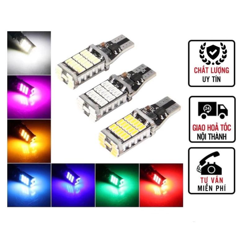 Đèn Led Xi Nhan T15 Ô Tô Xe Máy Xanh Vàng Đỏ Tím Trắng Wave Exciter Vision Sirius Phụ Tùng Đèn Pha