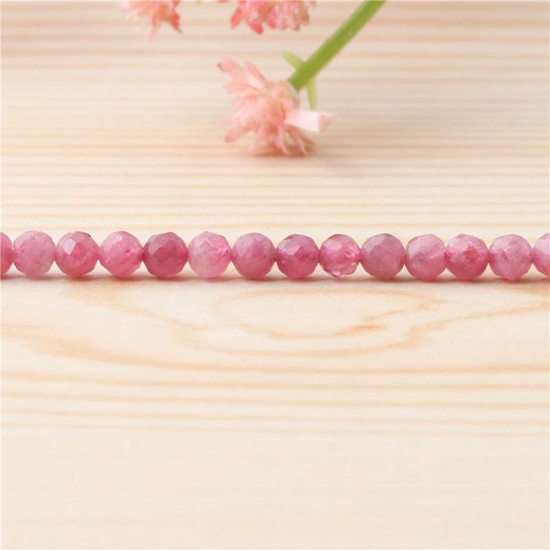 Product Introduction of Natural Stone Garnet Rudy Citrine Malachite Opal Tourmaline  Round Faceted Beads Size 2 3 4MM For Jewelry Making Diy Bracelet 30