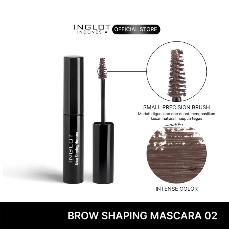 INGLOT Brow Shaping Mascara 02 - Browcara Medium Light Brown, 4 ml 1