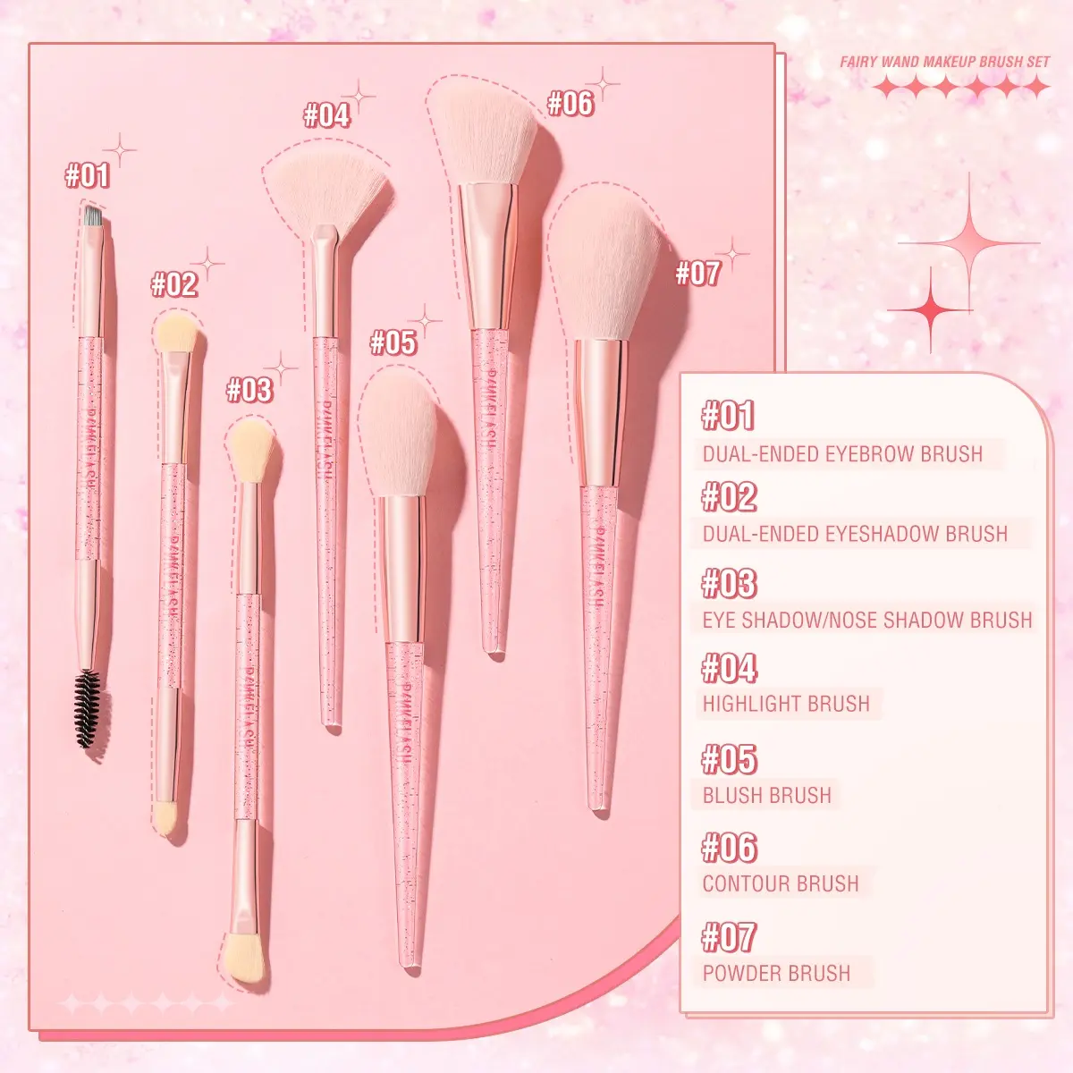 PINKFLASH Makeup Brush Kuas makeup lengkap I Brush Makeup Tool Multi-use