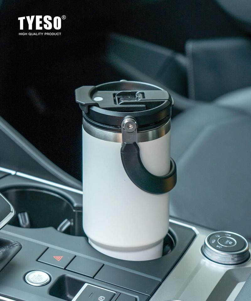 Product Introduction of Tyeso Taishuo Stainless Steel Coffee Cup Large Capacity Vacuum Cup Men's Cold-Keeping Car Satchel Pairs of Drinks Straw Cup Drinkware Flasks Tumbler Mug Bottles Water Bottles Portable Bottled 4
