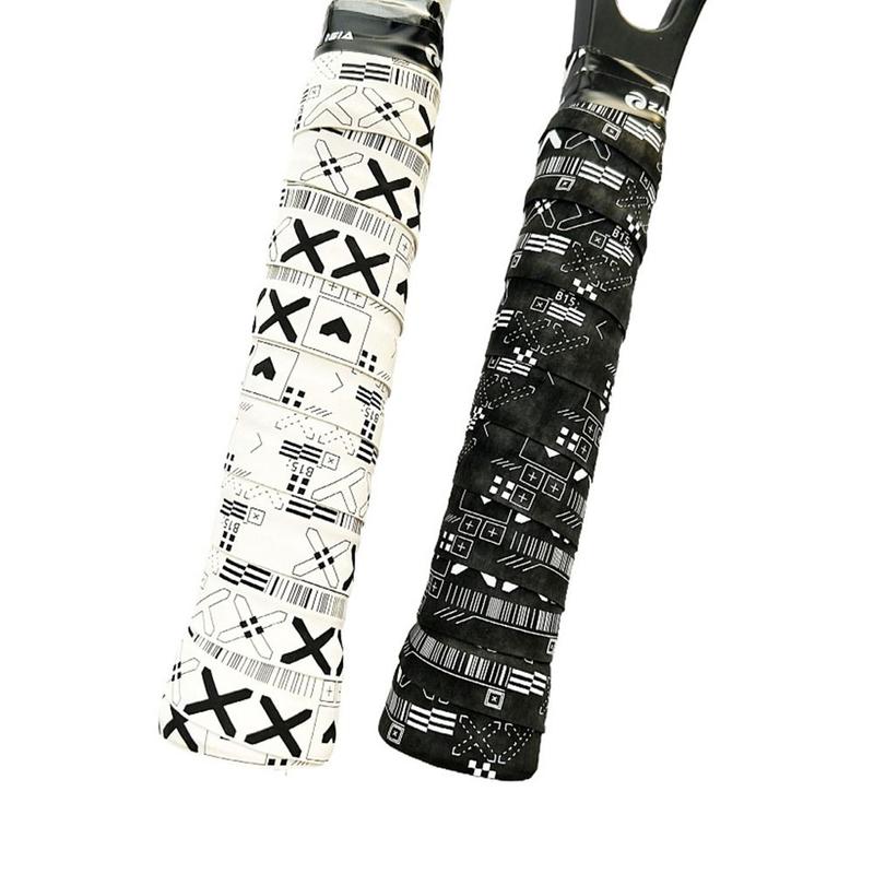 Product Introduction of Durable Black White Badminton Racket Overgrips Matte Printing Non-Slip Grip Tape Self-adhesive Tennis Paddle Over Grips 13