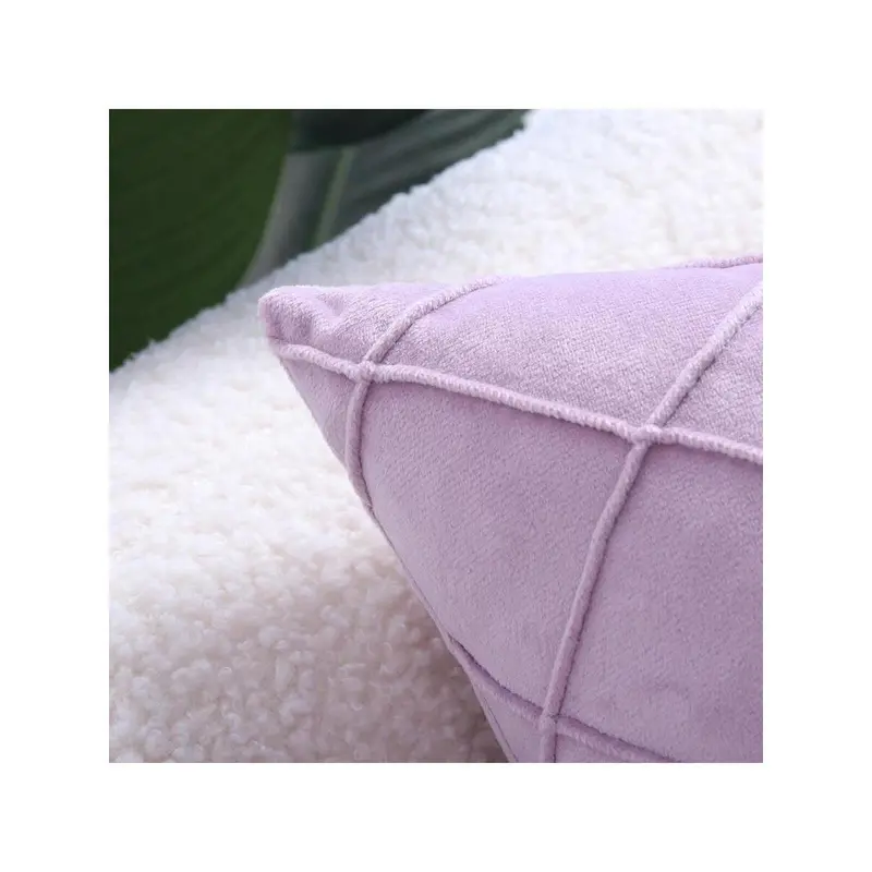 1pc Velvet Decorative Pleated Pillow Cover, Square Soft Cushion Case For Sofa And Coffee Shop 3