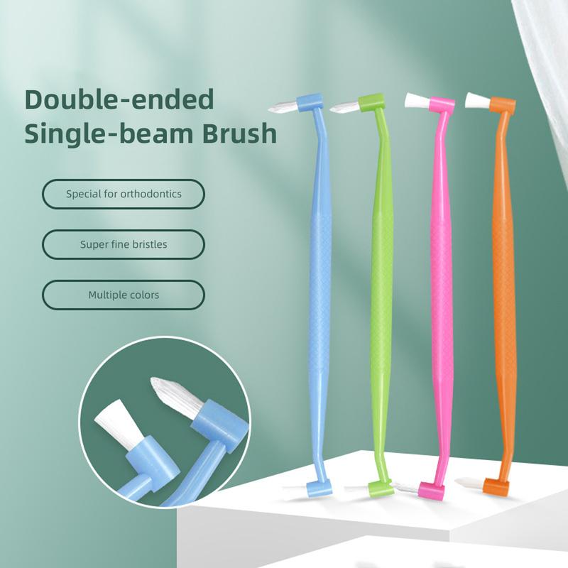 Product Introduction of Double Head Single Bundle Orthodontic Toothbrush Interdental Cleaning Brush Portable Soft Bristles Tooth Cleaning Tool #470530 33