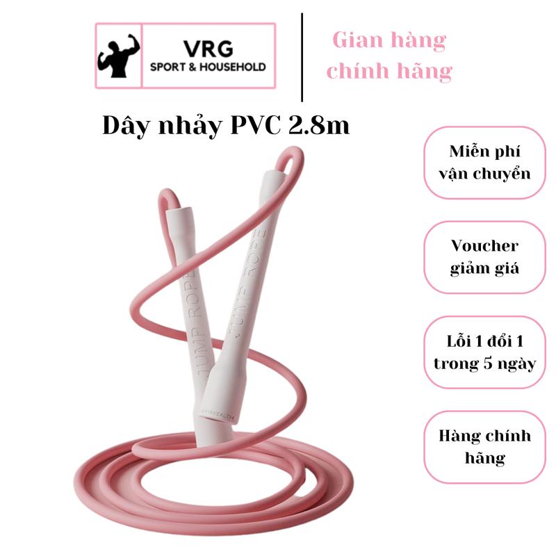 Dây nhảy tốc độ PVC 2.8m Tập thể lực luyện cardio nhảy dây có thể điều chỉnh chiều dài tập thể dục thể thao tại nhà siêu bền kèm túi đựng Sport
