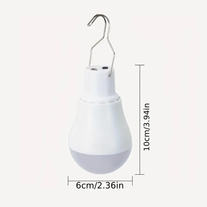 Solar Powered Hanging LED Light, 1 Count Waterproof Emergency Bulb Light, LED Atmosphere Light for Outdoor Garden Patio Yard Wedding Holiday Party Home Room Decor 1
