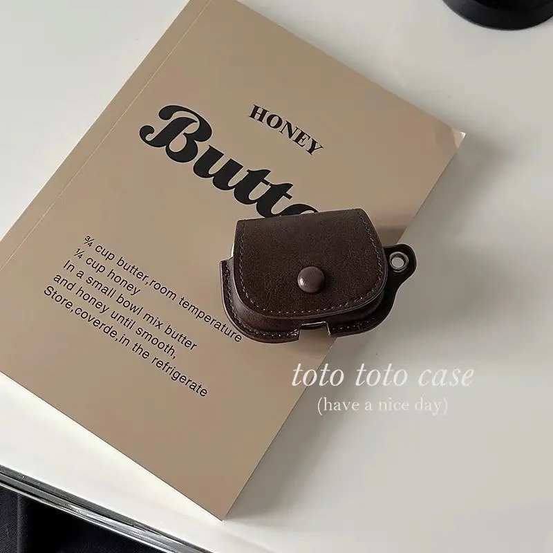 Vỏ Bảo Vệ Tai Nghe Airpods1234, Thiết Kế Da Màu Cà Phê Cổ Điển Cao Cấp, Dây Giày Dài Đeo Chéo, Kiểu Cổ Yếm, Thích Hợp Cho Thế Hệ Thứ Hai, Năm 2024 2