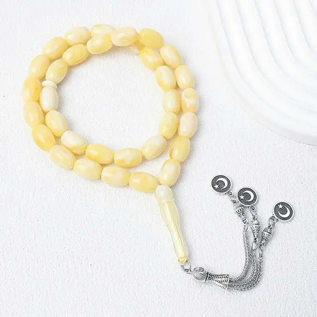 33 Prayer Beads Buddhist Prayer Beads Handheld Alloy Star Moon Pendant Muslim Prayer Beads