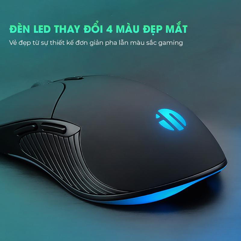 Chuột máy tính gaming SIDOTECH INPHIC PB1 có app hỗ trợ macro game pubg liên minh 8800 DPI thiết kế công thái học ôm tay viền chống trượt có LED 4 màu tắt âm silent click văn phòng | BigBuy360 - bigbuy360.vn