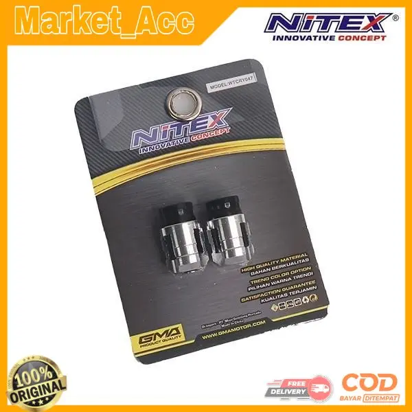 TUTUP PENTIL NITEX FULL CNC - Silver Motorcycle