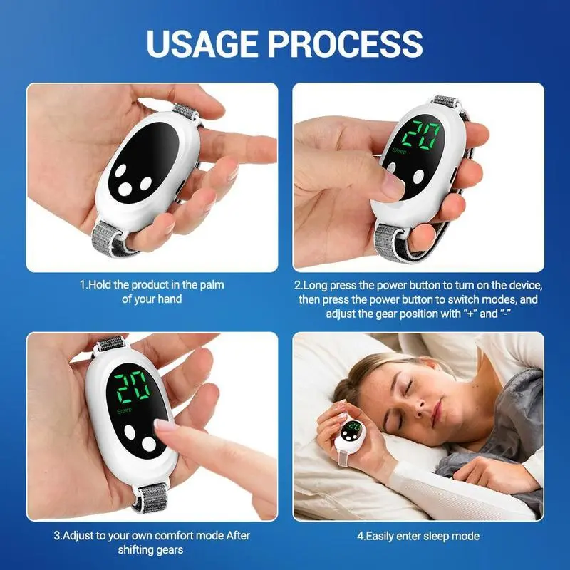 USB Rechargeable Handheld Sleep Aid Instrument, 1 Box Portable Sleep Massager, Personal Care Appliances for Home & Travel 7