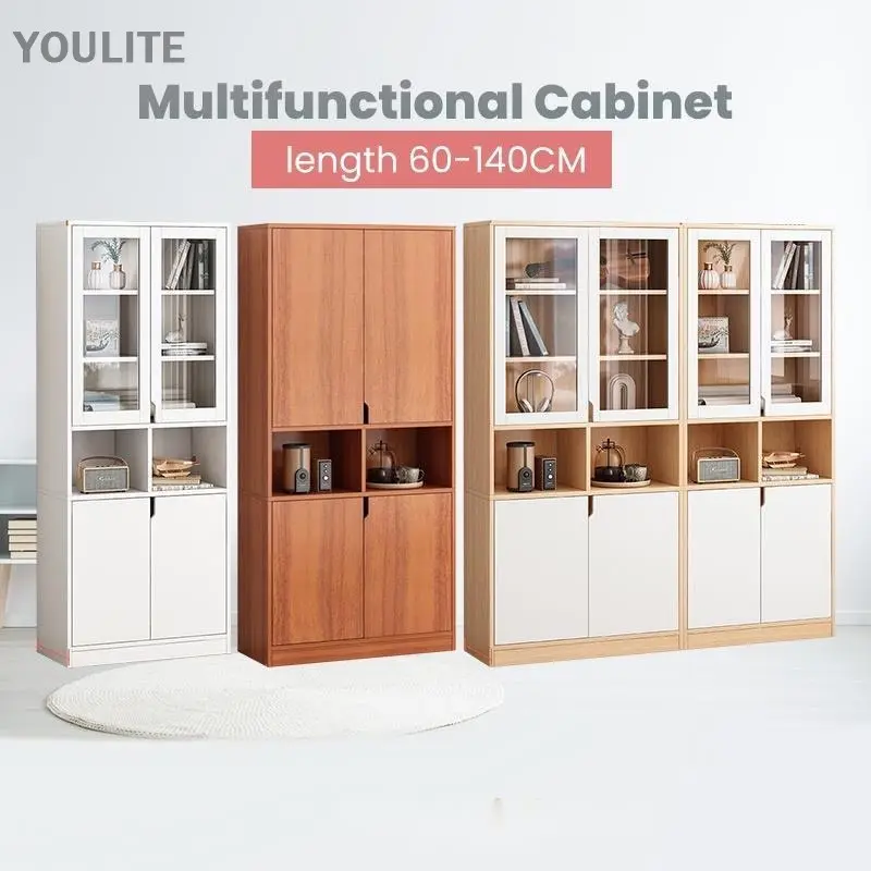 YOULITE Bedside Cabinet Shelf Cabinet Cube Storage Cabinet Side Cabinet For Bedroom Living Room Cabinet Tall Cabinet Office Filing Cabinet Wooden Book Cabinet