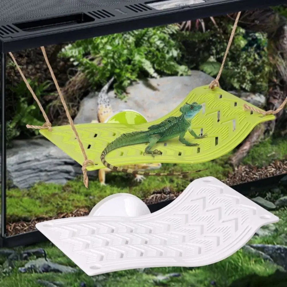 Stability Waterproof Reptile Hammock Swing Perch Suction Cup with Rope Pet Cradle Crawler Easy To Clean Breathable Sun Mat Hammock Geckos