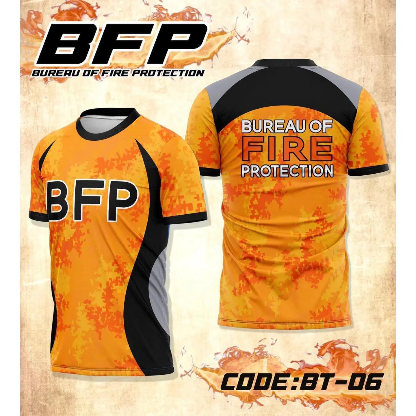 BUREAU OF FIRE PROTECTION Shirts Full Sublimation Men and Women ...